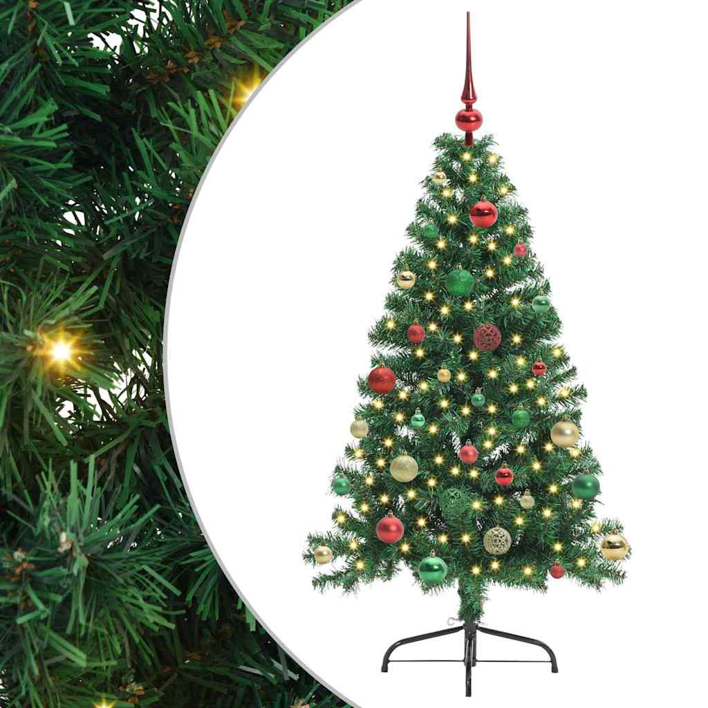 Kunstmatig Voorverlicht Kerstboom met 150 LED Groen 150 cm PVC
