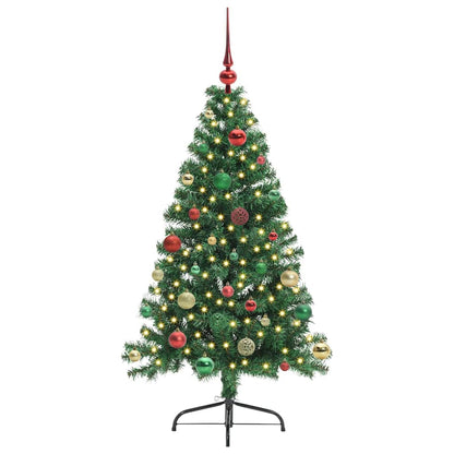 Kunstmatig Voorverlicht Kerstboom met 150 LED Groen 150 cm PVC