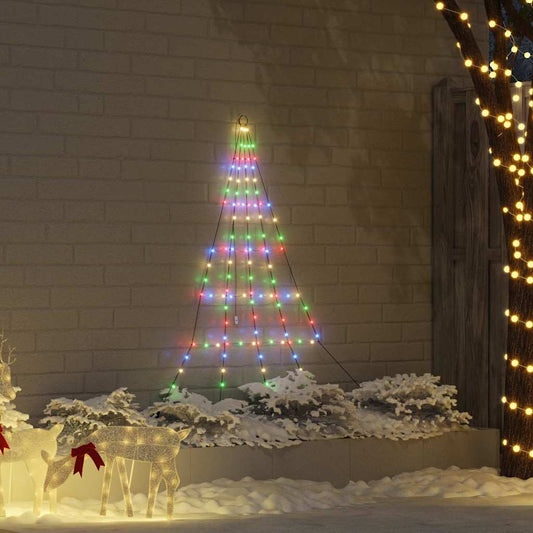 LED Kerstboom met Grondspiesjes Multikleur 182 cm Metaal