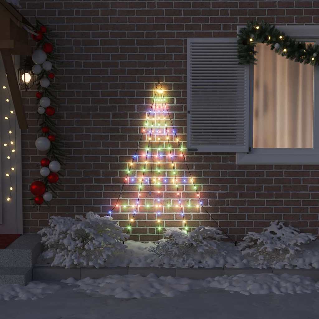 LED Kerstboom met Grondspiesjes Multikleur 182 cm Metaal