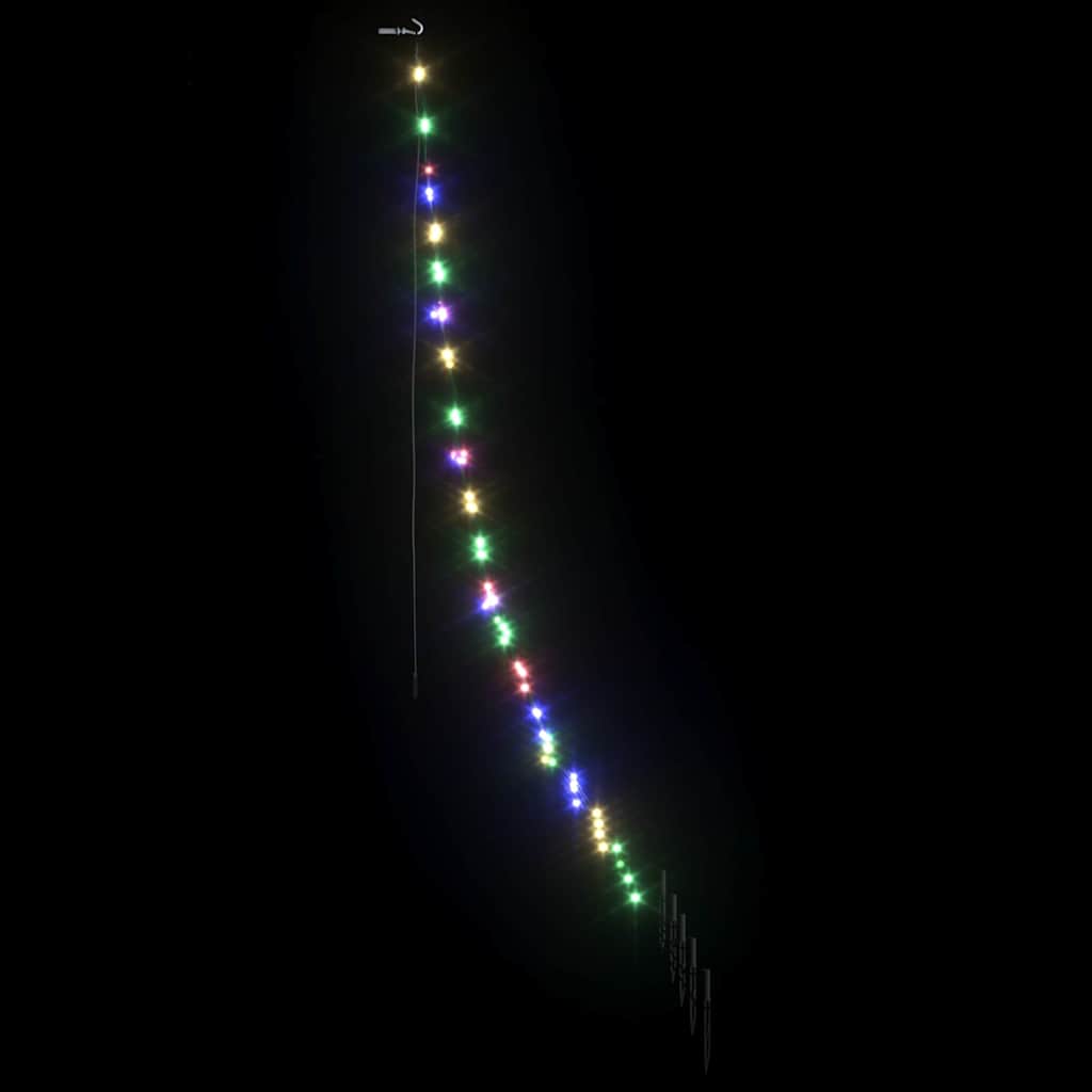 LED Kerstboom met Grondspiesjes Multikleur 182 cm Metaal