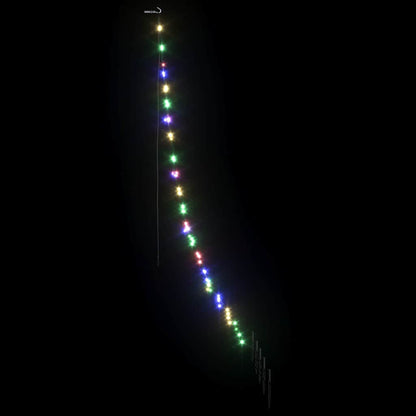 LED Kerstboom met Grondspiesjes Multikleur 182 cm Metaal