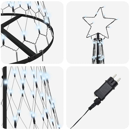 Led Kerstboom Met 230 Led Met Standaard 184.5 Cm Metaal