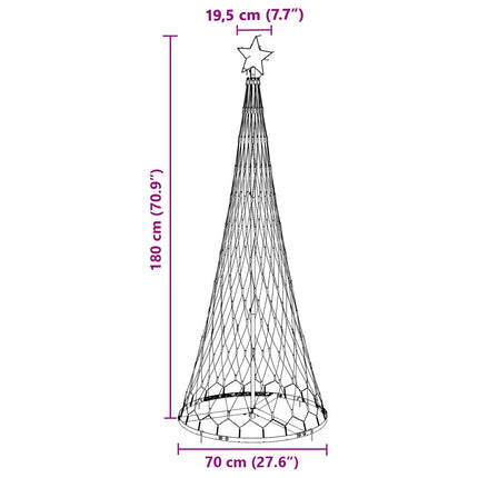 Led Kerstboom Met 230 Led Met Standaard 184.5 Cm Metaal