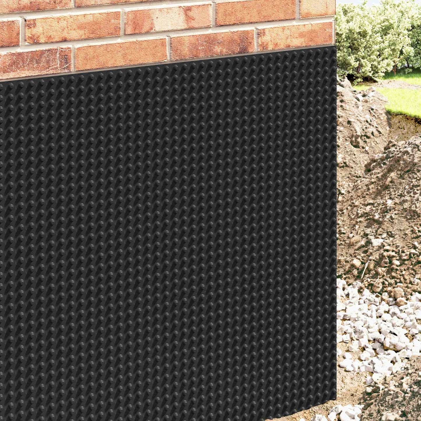 Gewelfde Drainageplaat Zwart Hdpe