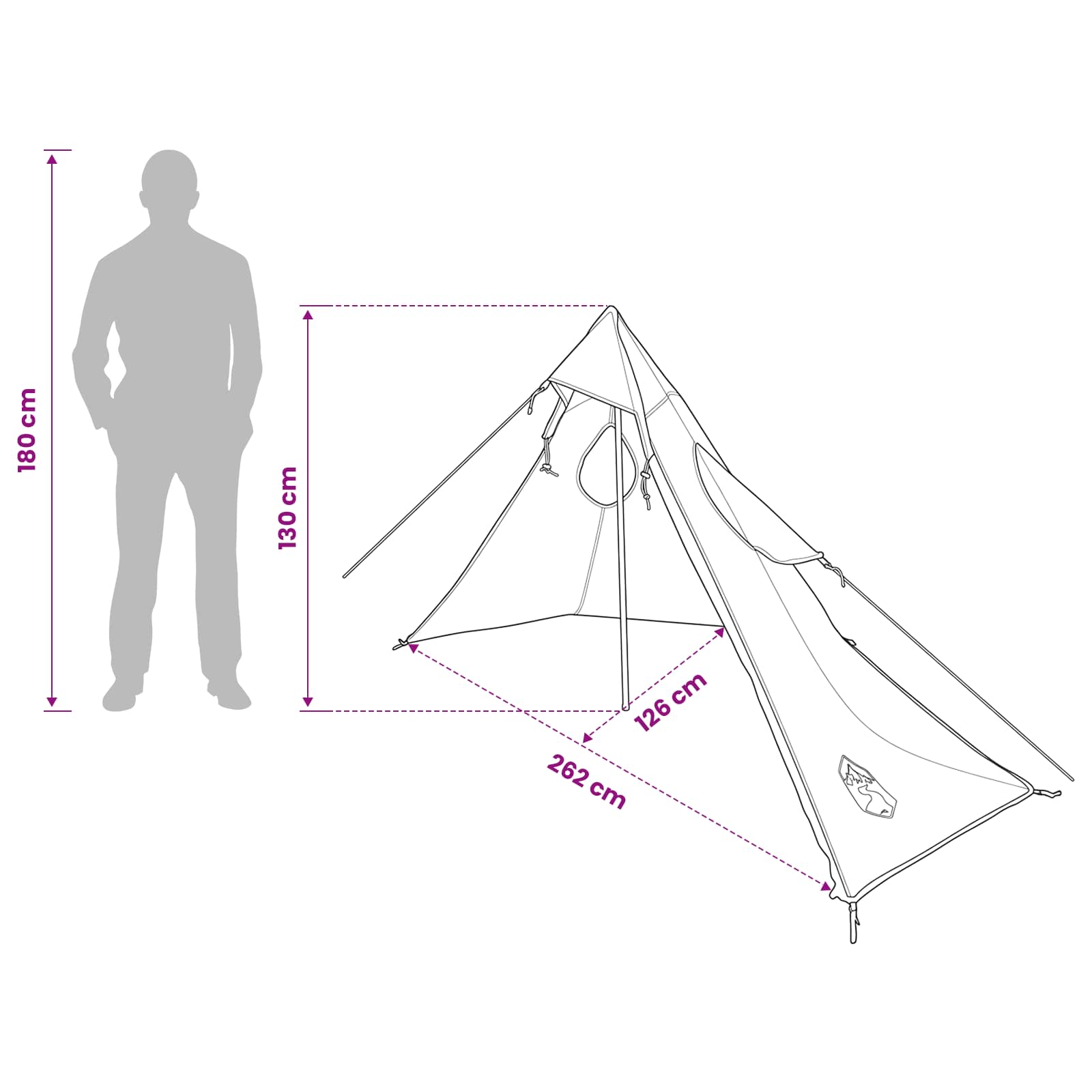 2-In-1 Regen Poncho Met Kap 262 X 126 X 130 Cm