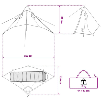 2-In-1 Regen Poncho Met Kap 262 X 126 X 130 Cm