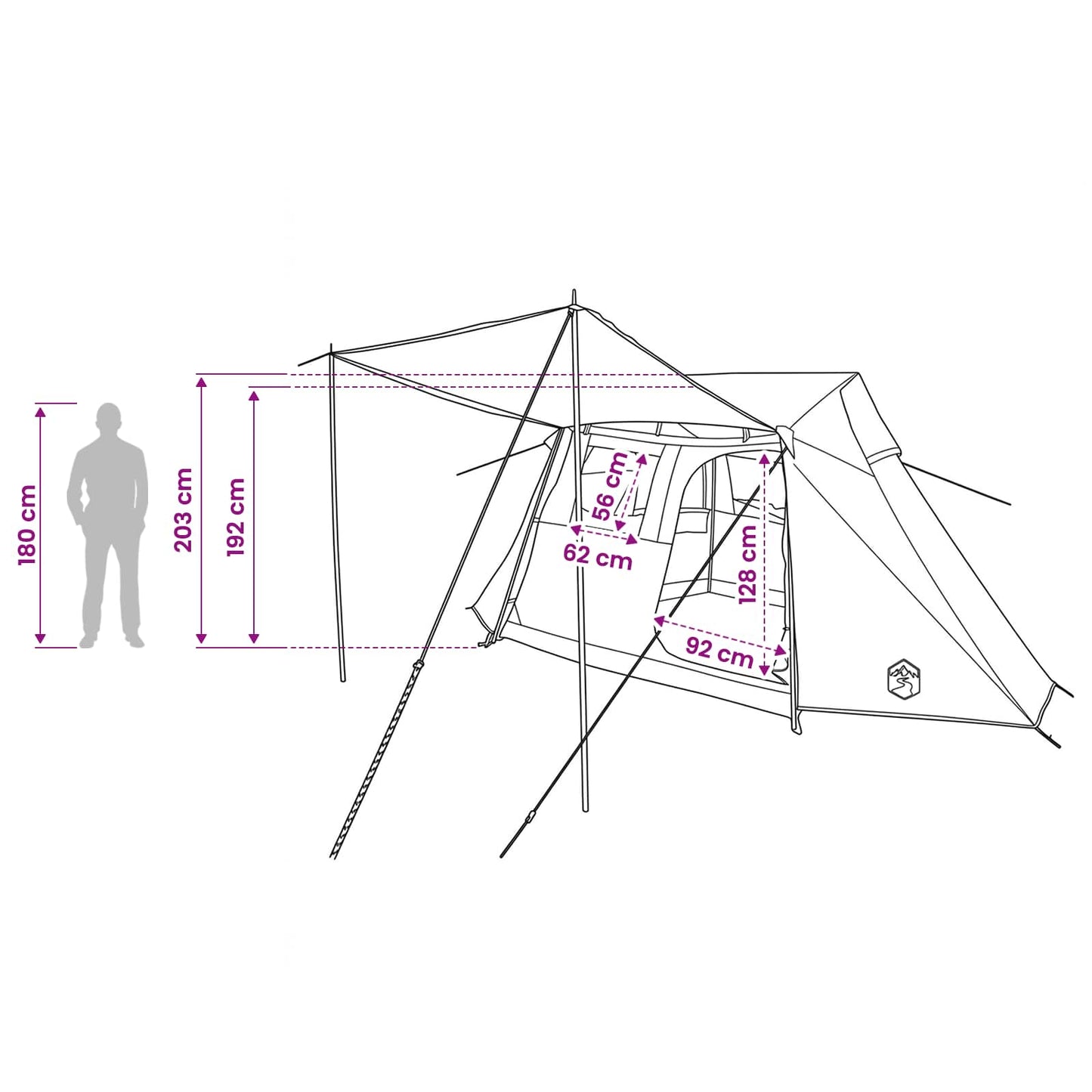 Tunneltent 475 X 220 X 192 Cm