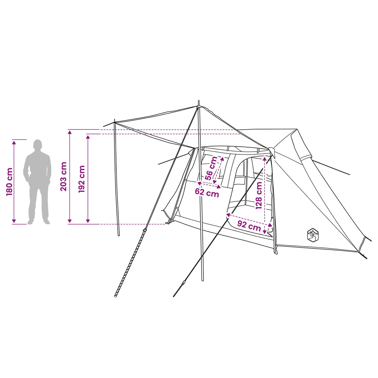 Tunneltent 475 X 220 X 192 Cm