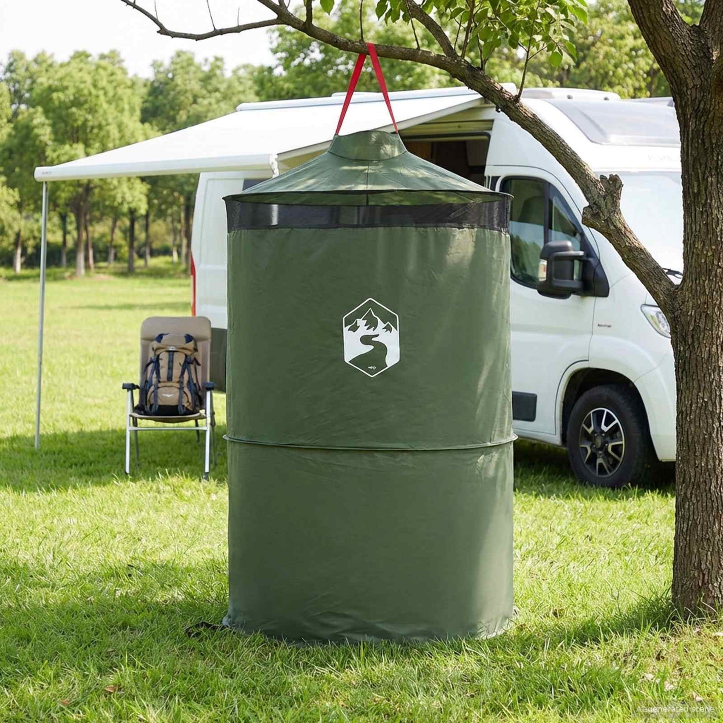 Pop-Up Toilet Tent Met Hangende Touw 97 X 126 Cm