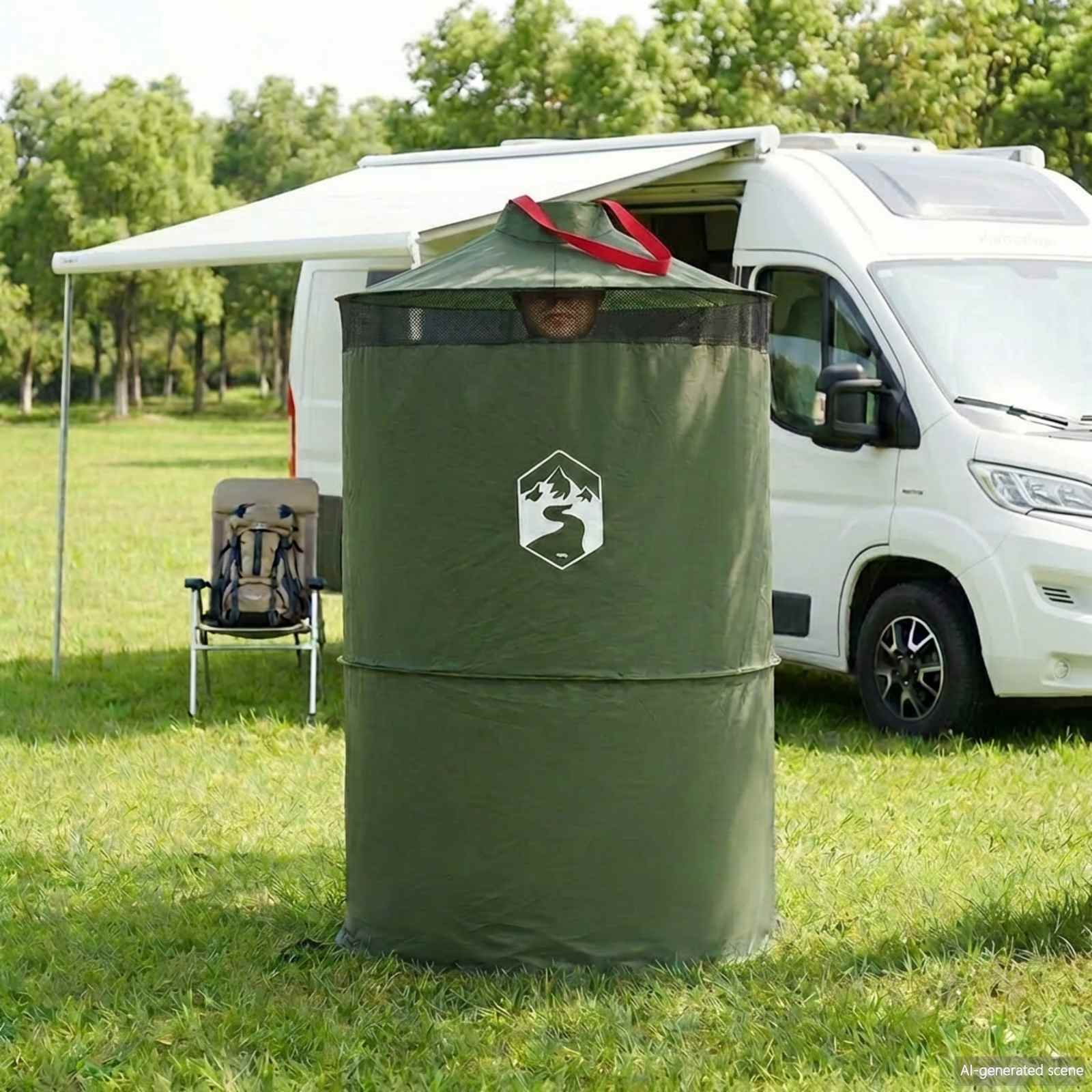 Pop-Up Toilet Tent Met Hangende Touw 97 X 126 Cm