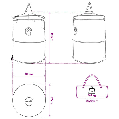 Pop-Up Toilet Tent Met Hangende Touw 97 X 126 Cm