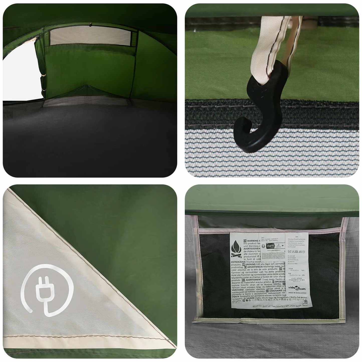 Backpacking Tent 4-Persoons 185T Polyester Met Pu Coating