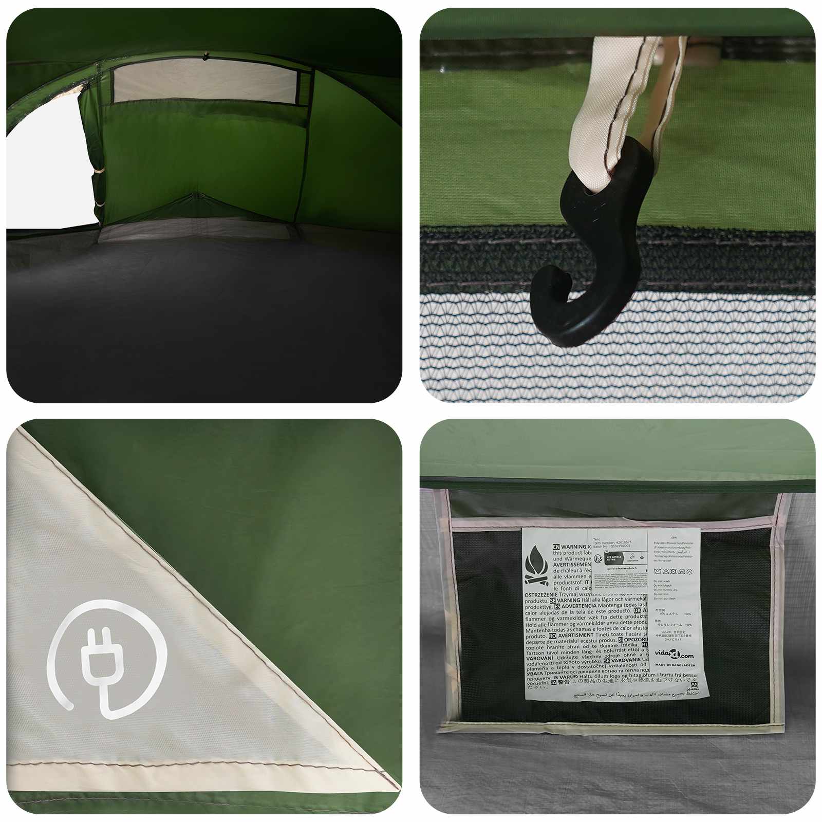 Backpacking Tent 4-Persoons 185T Polyester Met Pu Coating
