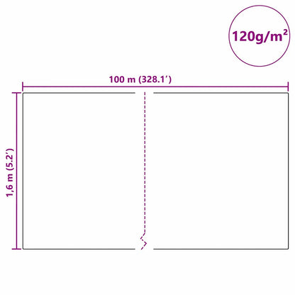 Vorstbescherming Plantvlies 100 X 1,6 M Niet-Geweven Stof