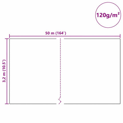 Vorstbescherming Plantvlies 50 X 3,2 M Niet-Geweven Stof