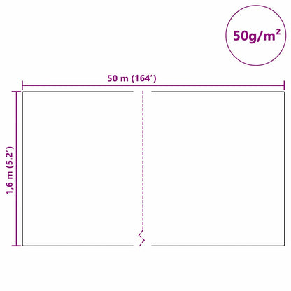 Vorstbescherming Plantvlies 50 X 1,6 M Niet-Geweven Stof