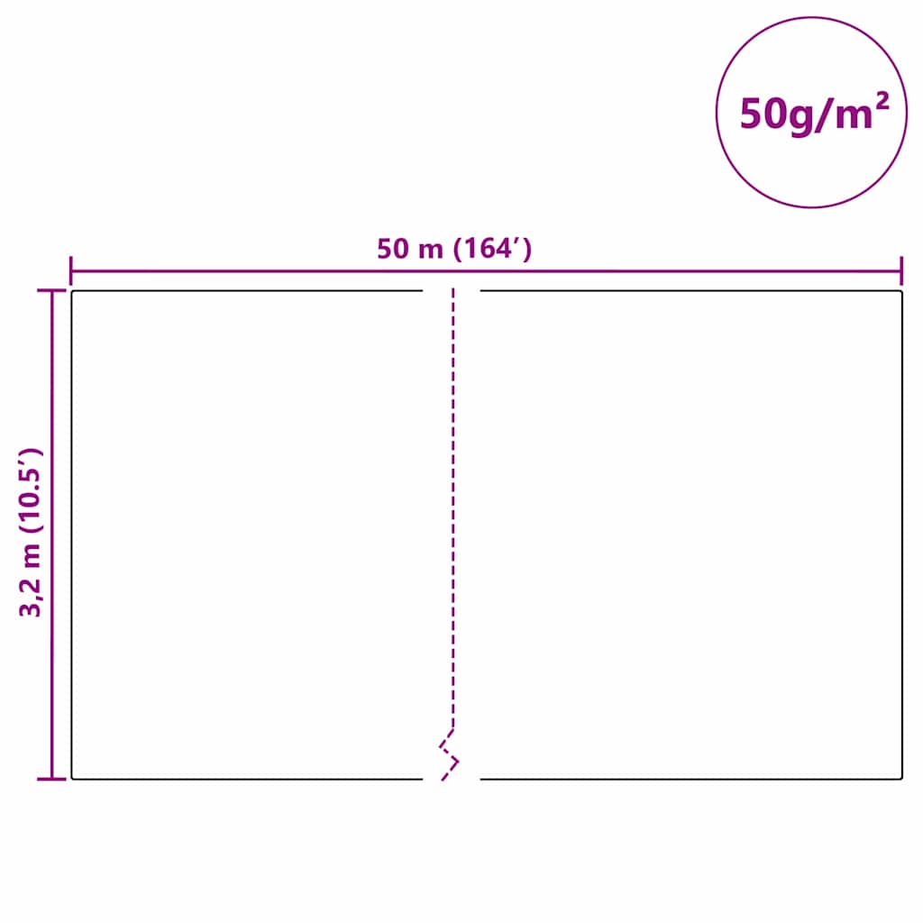 Vorstbescherming Plantvlies 50 X 3,2 M Niet-Geweven Stof