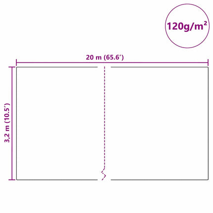Vorstbescherming Plantvlies 20 X 3,2 M Niet-Geweven Stof