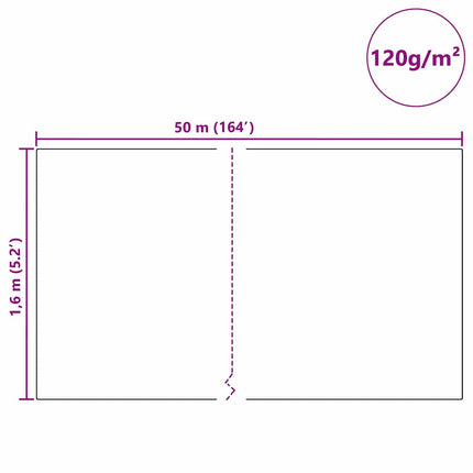 Vorstbescherming Plantvlies 50 X 1,6 M Niet-Geweven Stof