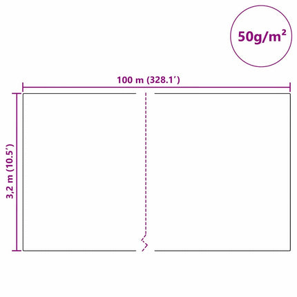 Vorstbescherming Plantvlies 100 X 3,2 M Niet-Geweven Stof