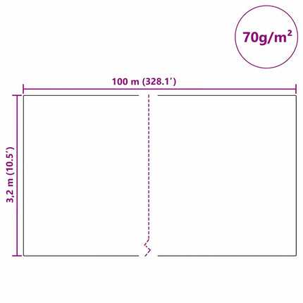 Vorstbescherming Plantvlies 100 X 3,2 M Niet-Geweven Stof