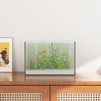 Aquarium Met Opslag Doorzichtig Glas