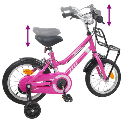 Kinderfiets Voor 2-4 Jaar Oud Roze En Zwart