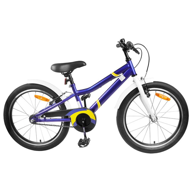 Kinderfiets Voor 6-11 Jaar Oud Blauw Wit