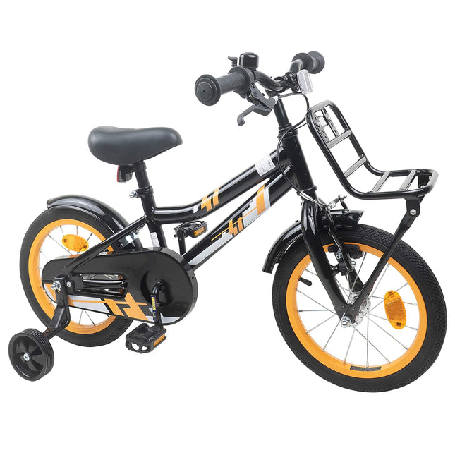 Kinderfiets Voor 4-6 Jaar Oud Oranje Zwart