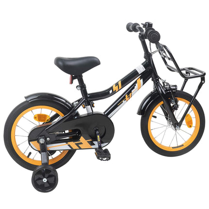 Kinderfiets Voor 4-6 Jaar Oud Oranje Zwart