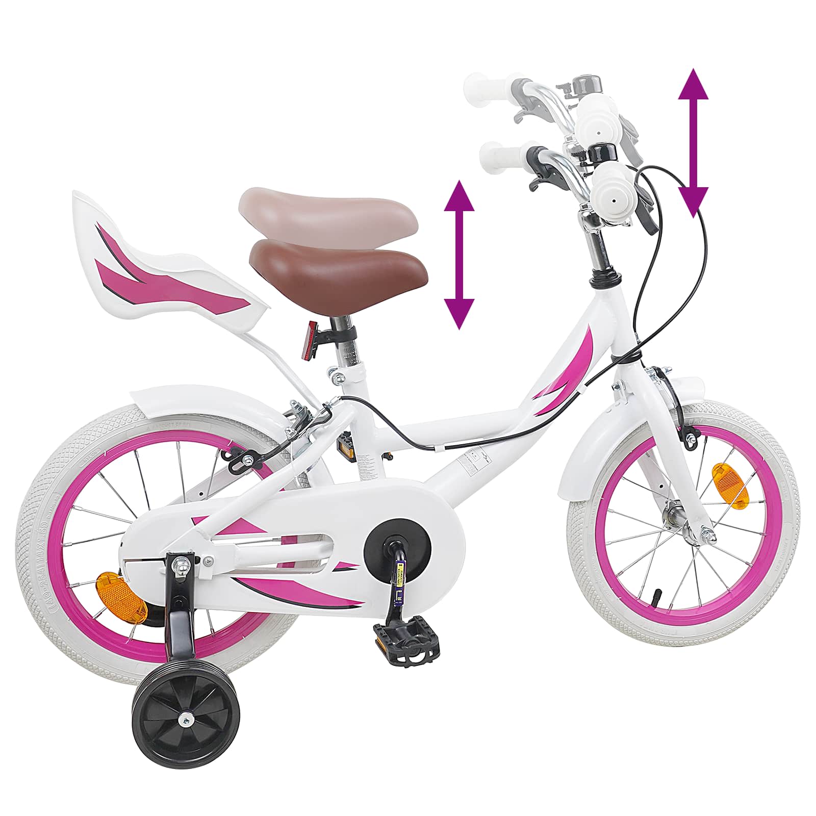 Kinderfiets 14 Inch Voor 3-5 Jaar Oud Wit