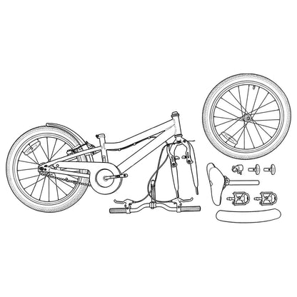 Kinderfiets 24 Inch voor 8-12 jaar oud wit