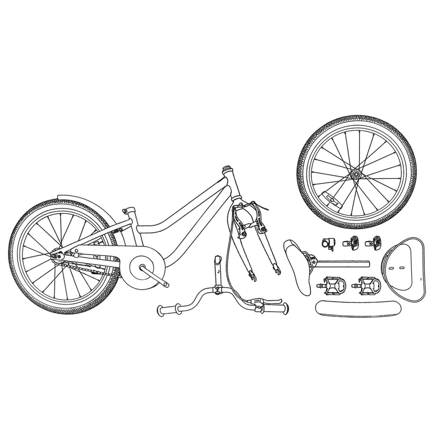 Kinderfiets Met Zijwieltjes Voor 5-7 Jaar