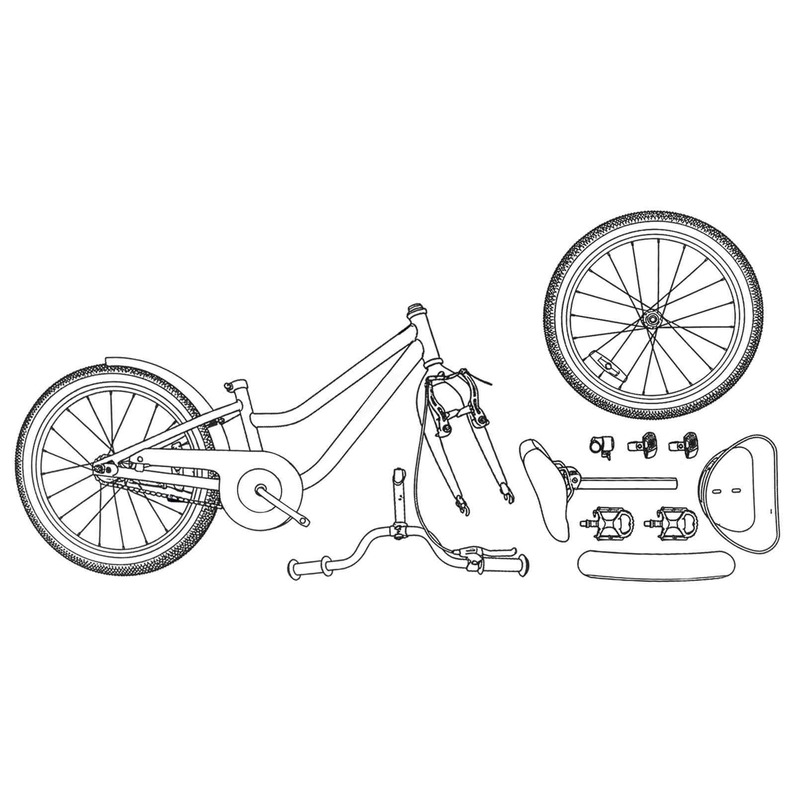 Kinderfiets Met Zijwieltjes Voor 5-7 Jaar