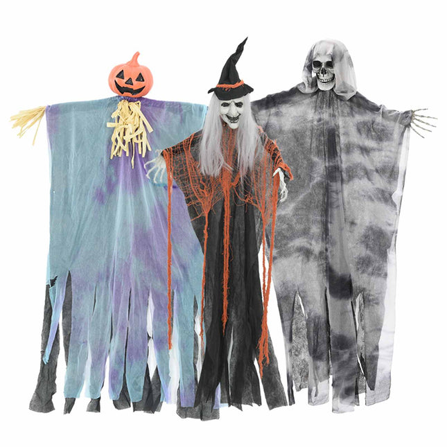 Halloween Hangende Spook 3 St Multikleur 61 X 97 Cm Polyester