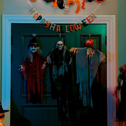 Halloween Hangende Spook 3 St Zwart 66 X 110 Cm Polyester