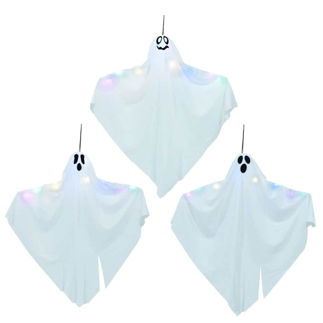 Halloween Hangende Spook 3 St Wit 52 X 62 Cm Polyester