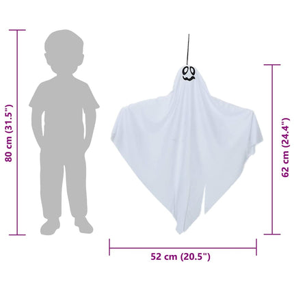 Halloween Hangende Spook 3 St Wit 52 X 62 Cm Polyester