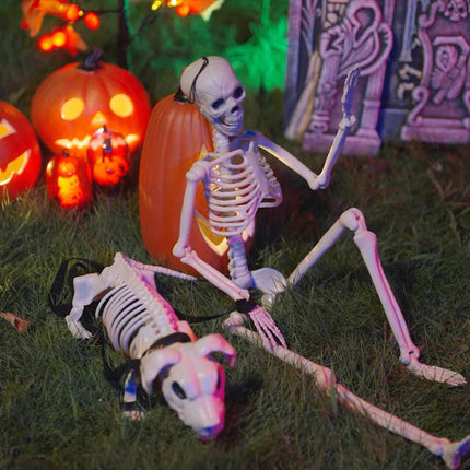 Halloween Decoratie Skelet 2 St Wit 155 X 38.5 Cm Polypropyleen