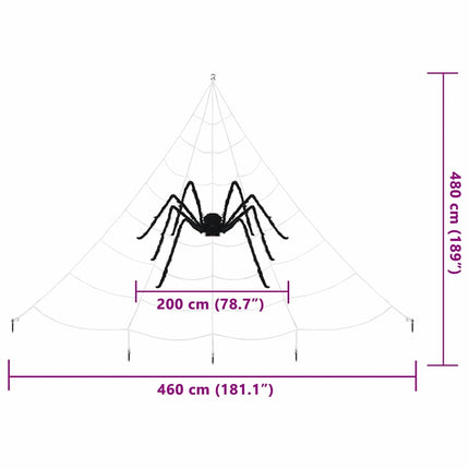 Halloween Spindecoratie Met Webben 2 St Zwart En Wit 200 Cm