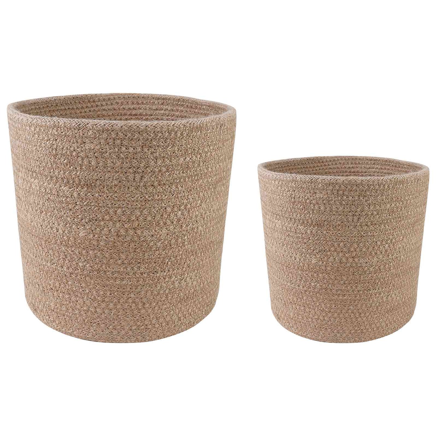 Plantenpot Set 2 Pcs Naturel Ø 28 X 28 Cm 100% Tossa Jute