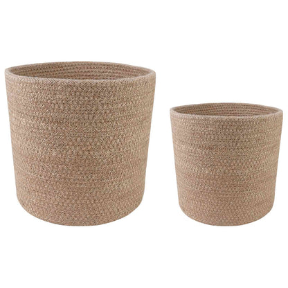 Plantenpot Set 2 Pcs Naturel Ø 28 X 28 Cm 100% Tossa Jute