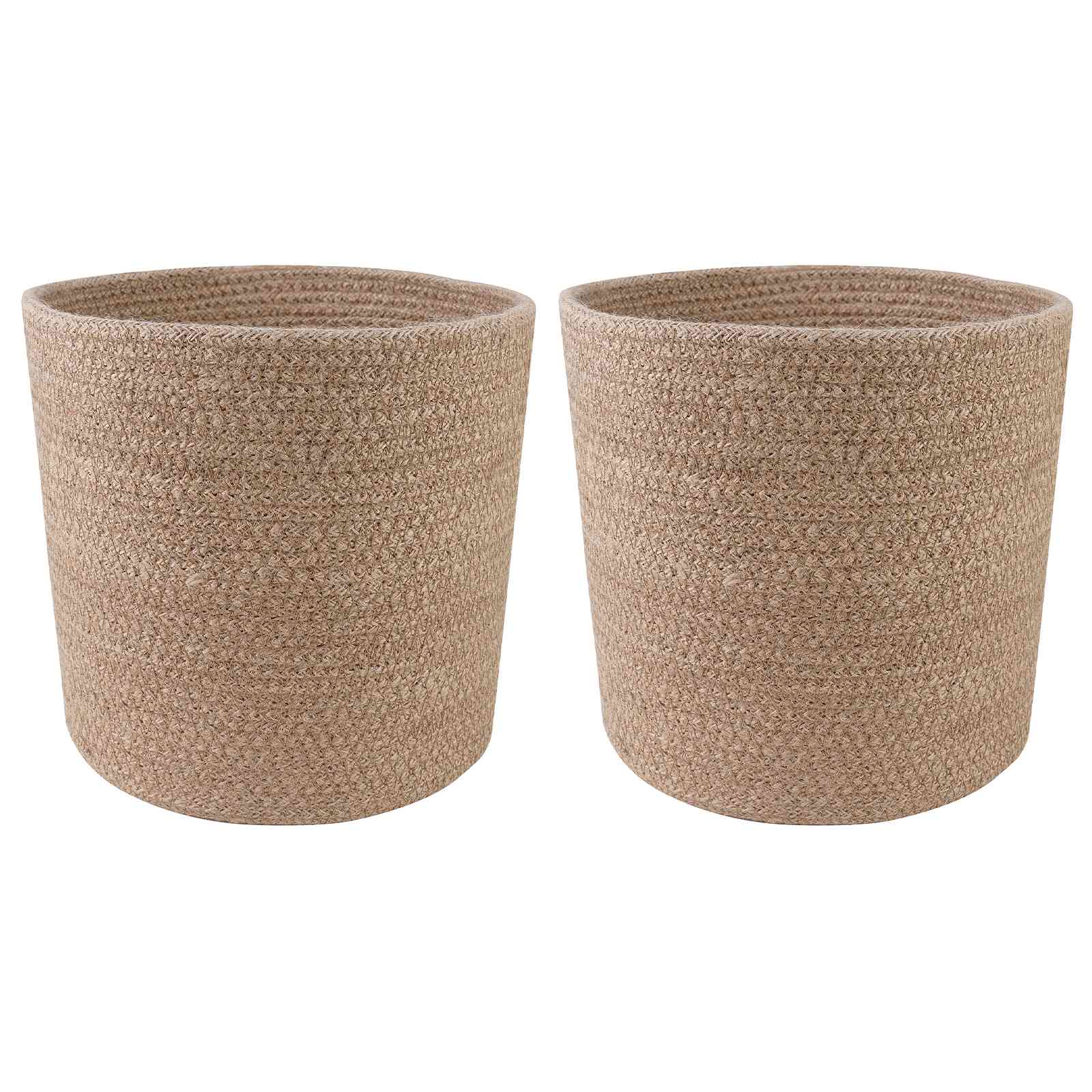 Plantenpot Set 2 Pcs Naturel Ø 21 X 21 Cm 100% Tossa Jute