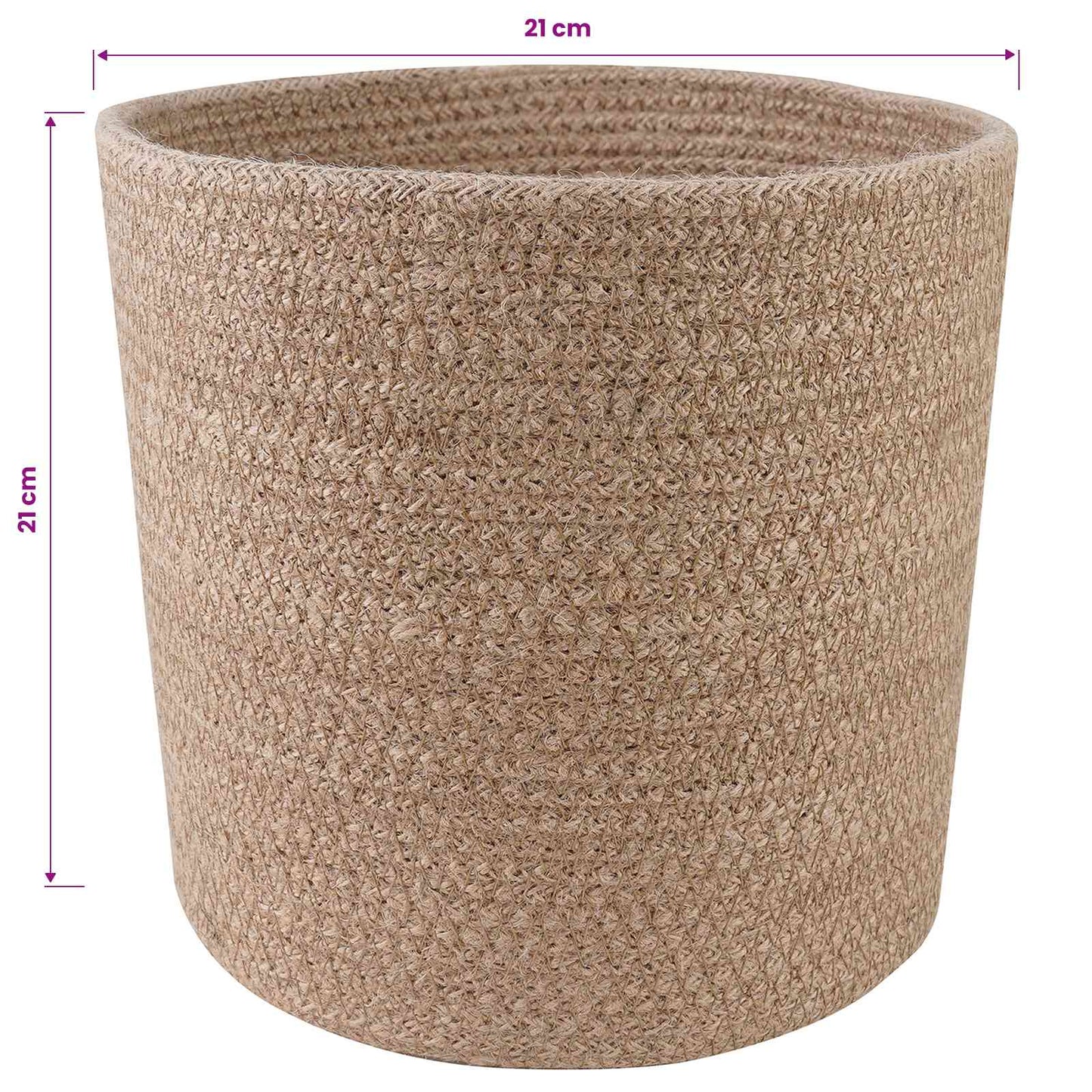 Plantenpot Set 2 Pcs Naturel Ø 21 X 21 Cm 100% Tossa Jute