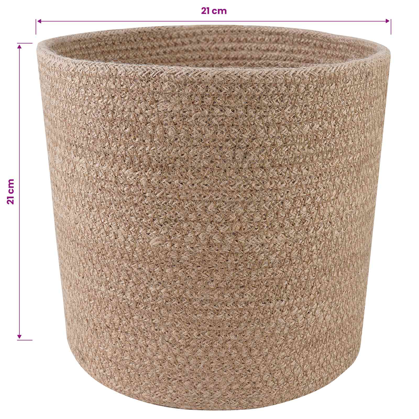 Plantenpot Set 2 Pcs Naturel Ø 21 X 21 Cm 100% Tossa Jute