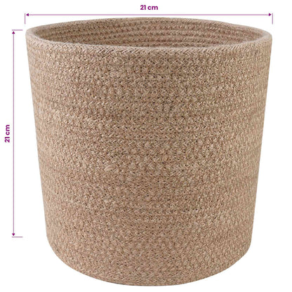 Plantenpot Set 2 Pcs Naturel Ø 21 X 21 Cm 100% Tossa Jute