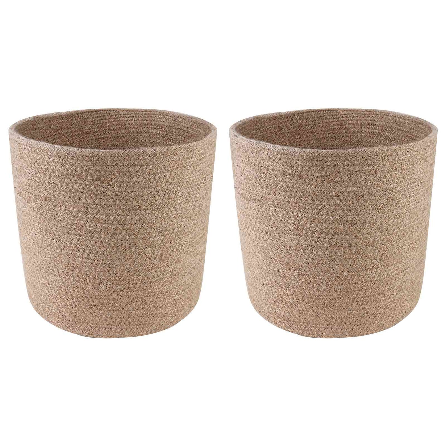 Plantenpot Set 2 Pcs Naturel Ø 28 X 28 Cm 100% Tossa Jute