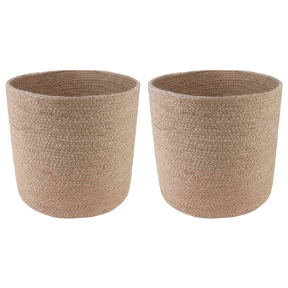 Plantenpot Set 2 Pcs Naturel Ø 28 X 28 Cm 100% Tossa Jute