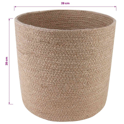 Plantenpot Set 2 Pcs Naturel Ø 28 X 28 Cm 100% Tossa Jute